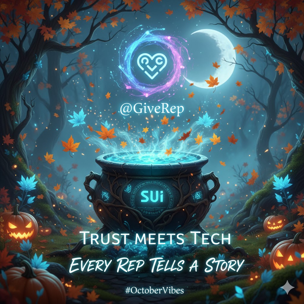 crazyPit2024's tweet image. Mysterious &amp;amp; seasonal:
Something’s brewing on Sui this October 🍁
@GiveRep isn’t just another project it’s the heartbeat of community rewards and reputation. Where trust meets tech, and every rep tells a story. 🌀 #SuiEcosystem #OctoberVibes