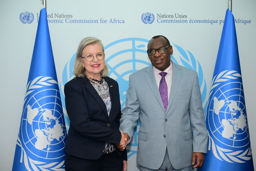 Ambassador <a href="/SinikkaAntila/">Sinikka Antila</a> had the privilege of meeting with Executive Director of #UNECA this morning. They discussed areas of #circulareconomy, #domesticresourcemobilisation &amp; #criticalminerals – topics which had been on agenda on the recent visit of <a href="/ECA_OFFICIAL/">ECA</a> to Finland.