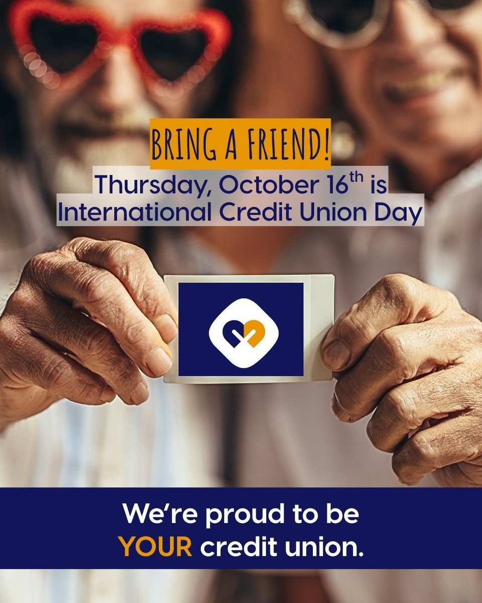 𝗧𝗵𝘂𝗿𝘀𝗱𝗮𝘆, 𝗢𝗰𝘁𝗼𝗯𝗲𝗿 𝟭𝟲𝘁𝗵 - Celebrate International Credit Union Day with us! Valley CU Members bring a friend, share the love for local banking, and show them why it's better to OWN YOUR BANK. Find a branch: valleycreditunion.com/find-branch 

#localbanking #ICUDay