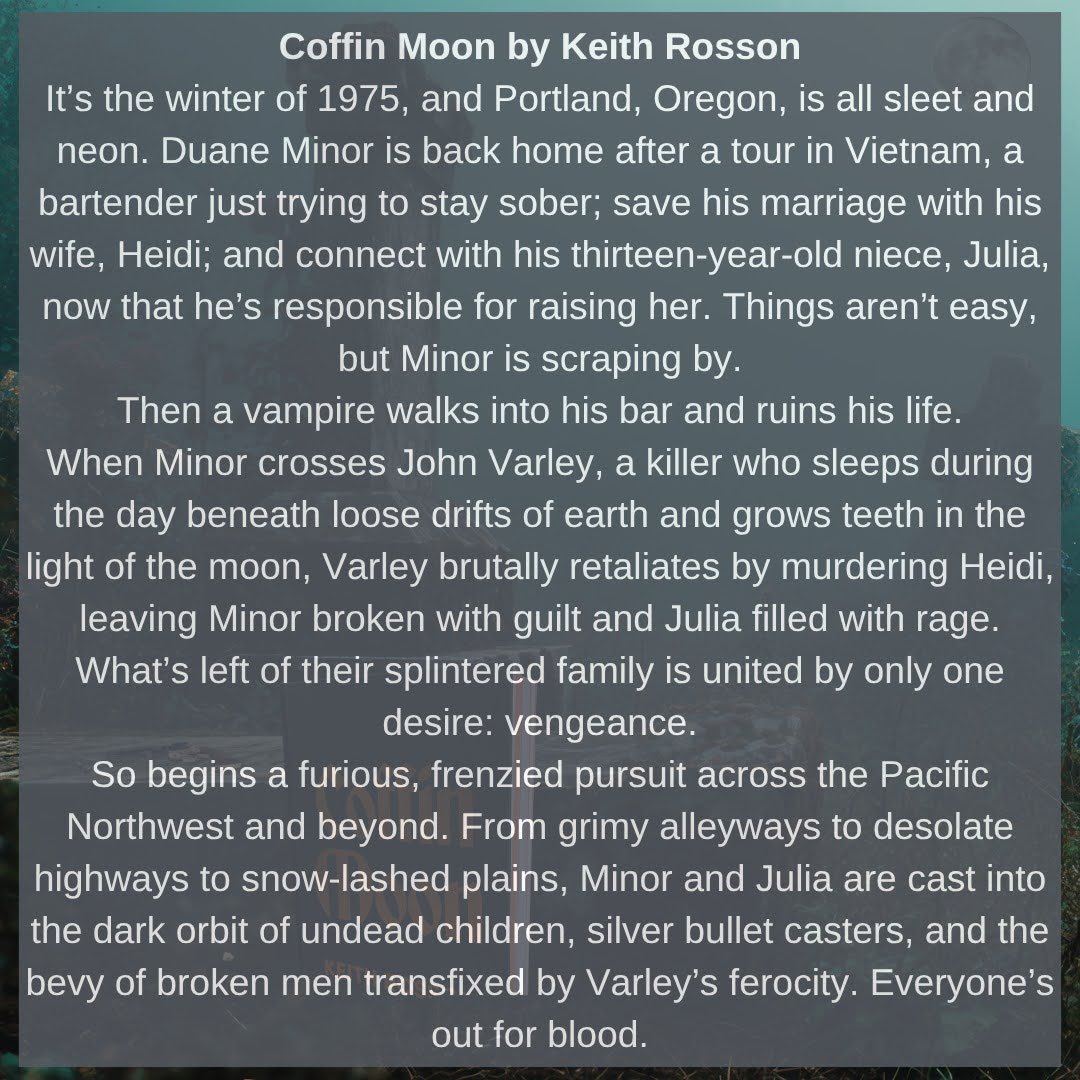 Paradi5eLibrary's tweet image. New review: Coffin Moon by Keith Rosson is ‘gross, creepy and believable…’

paradise-is-a-library.com/2025/10/09/boo…

⭐️⭐️⭐️💫

@blackcrowbooks #BookTwitter  #HorrorBooks #BookTour  #BookReview