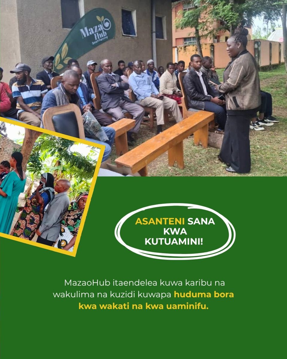 Kila siku tunajifunza kitu kipya kutoka kwa wakulima wetu kupitia changamoto, maoni na mafanikio yao.

Kwa ushirikiano huu, tunazidi kuboresha huduma zetu za upimaji wa udongo, upatikanaji wa pembejeo bora, ushauri na huduma za  ugani, pamoja na kuwapatia masoko ya uhakika. 🌾