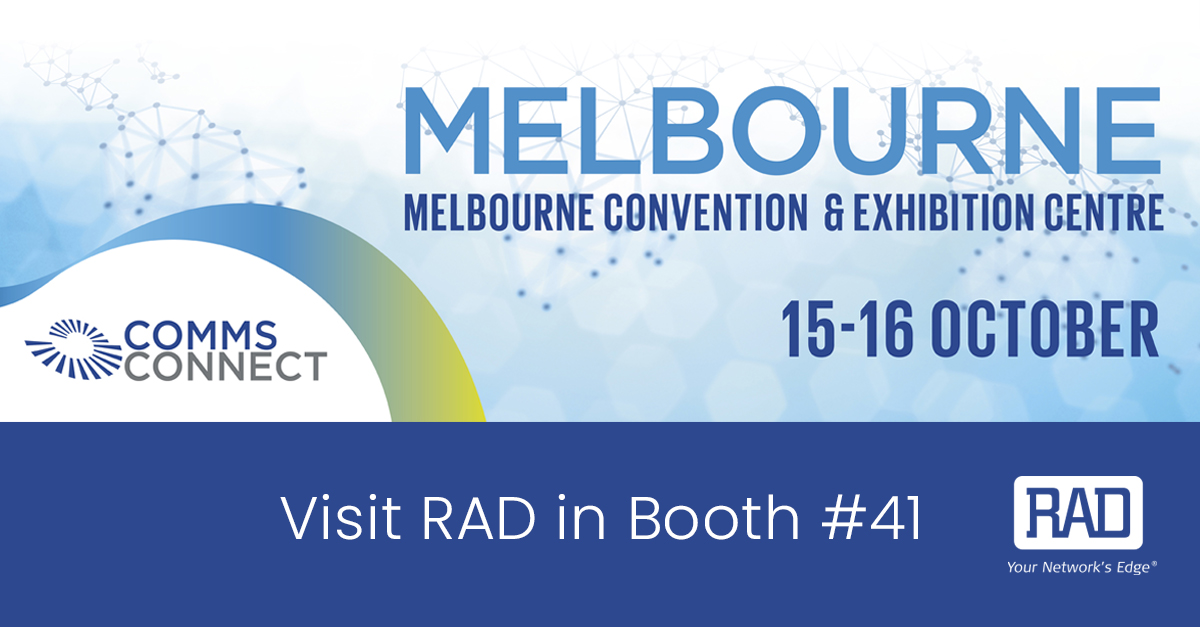 RADdatacomms's tweet image. Meet us at Comms Connect in Melbourne, October 15-16, 2025, booth # 41! We&apos;ll be waiting to share with you our latest developments:

&amp;gt; 1G-400G Carrier Edge solutions
&amp;gt; SD-IoT
&amp;gt; High-Performance Wireless Backhaul
&amp;gt; Smart SFPs
&amp;gt; &amp;amp; More

Meet with RAD: hubs.la/Q03MWlzG0