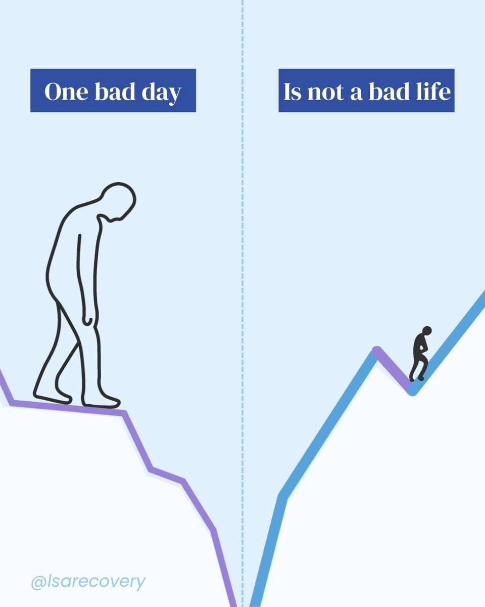 lsarecovery's tweet image. Reminder: A bad day is not a bad life ✨
Even the hardest moments don’t define your whole story. Healing takes time, and every sunrise is a fresh start 🌅💙

#MentalHealthJourney #HealingTogether #SmallStepsForward #HopeInHealing #RecoverySupport