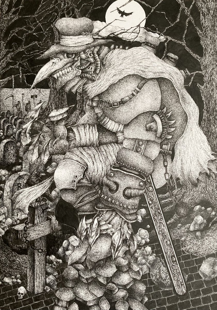 meitoyamada_'s tweet image. 高校時代から描き始めたペン画の集大成となるような展示です。是非お越しください！
#ペン画　#ペン　#イラスト　#横浜美術大学