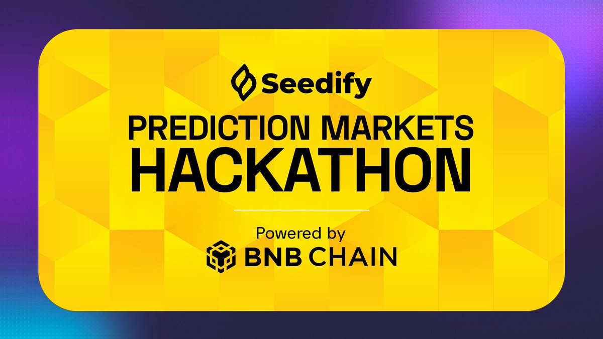 SeedifyFund's tweet image. Seedify Prediction Markets Hackathon is now powered by @BNBCHAIN 

BNB Chain will also join as speakers through the start and end ceremony

Winning prediction market projects will have the opportunity to scale on BNB Chain