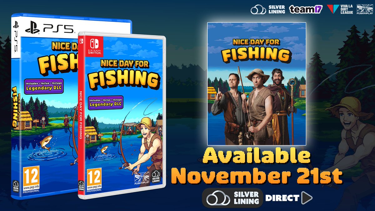SigEditionGames's tweet image. 📣 We have a new date for Nice Day For Fishing @vivaladirt

Keep your eye on the bobber because NDFF is a catch you don&apos;t want to miss 

When it releases on November 21st!  

Pre-order here, or from your local retailer direct.silverliningint.com/search?q=nice+…