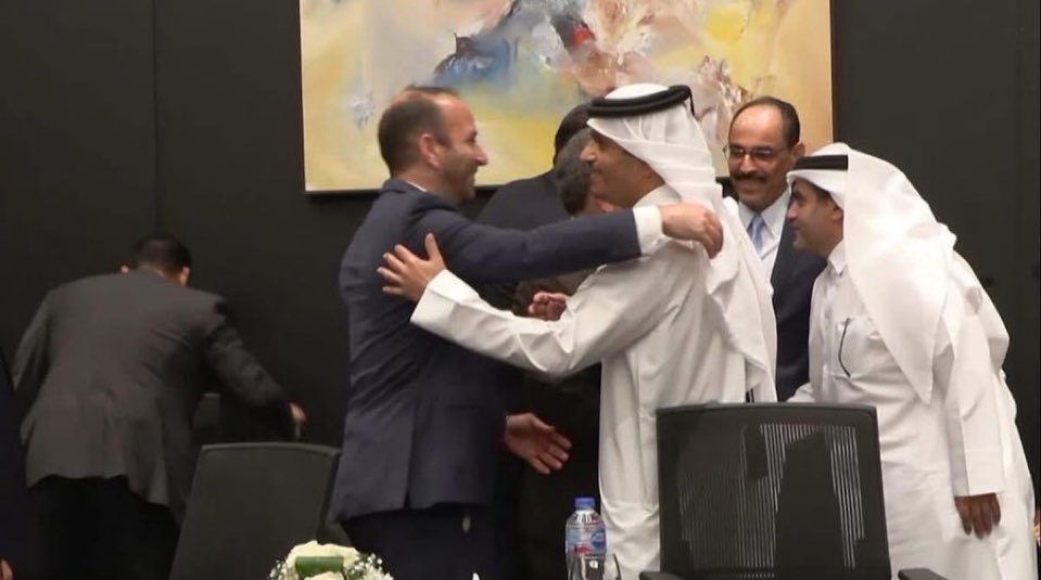 The Qatari minister hugging the bloodthirsty Israeli minister explains everything.
#GazaHolocaust