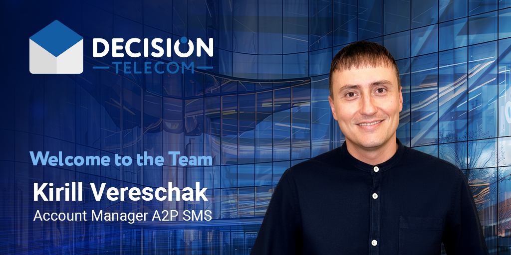 ITDTelecom's tweet image. 🚨 Team update!

Please welcome Kirill Vereschak as our new Account Manager | A2P SMS at DecisionTelecom 👋
Exciting things are ahead! Welcome aboard, Kirill 💼📲

#DecisionTelecom #TeamUpdate #A2PSMS #CPaaS