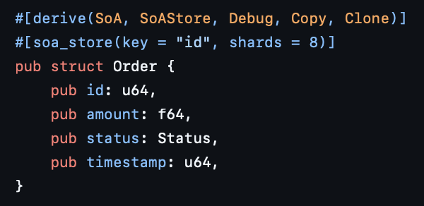 debasishg's tweet photo. Playing around with this .. Rust macros for the win. DDD at the edges, DoD as the implementation.

Some very interesting benchmarks ..

Clearly demonstrates that cache behavior trumps theoretical advantages. SoA's sequential access wins when you need few fields, but AoS's spatial locality wins when you need multiple fields from the same logical record.