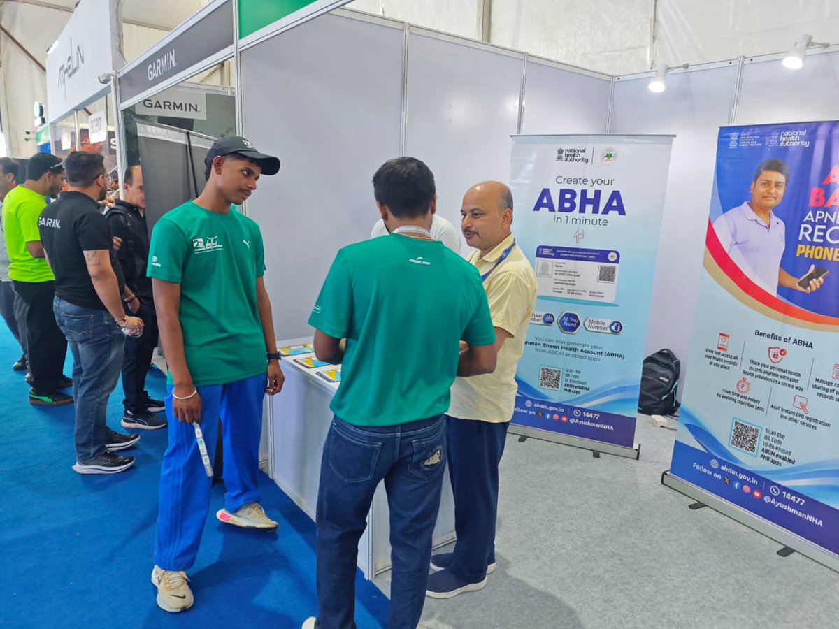 The NHA team is all set for the countdown to a race of grit, glory &amp; #breakingbarriers at #VDHM25!

Meet us at the Mirchi Get Active Expo 2025, NSIC Exhibition Grounds, Okhla Phase III, New Delhi, to learn more about ABHA, digital health records &amp; eligibility under #PMJAY.