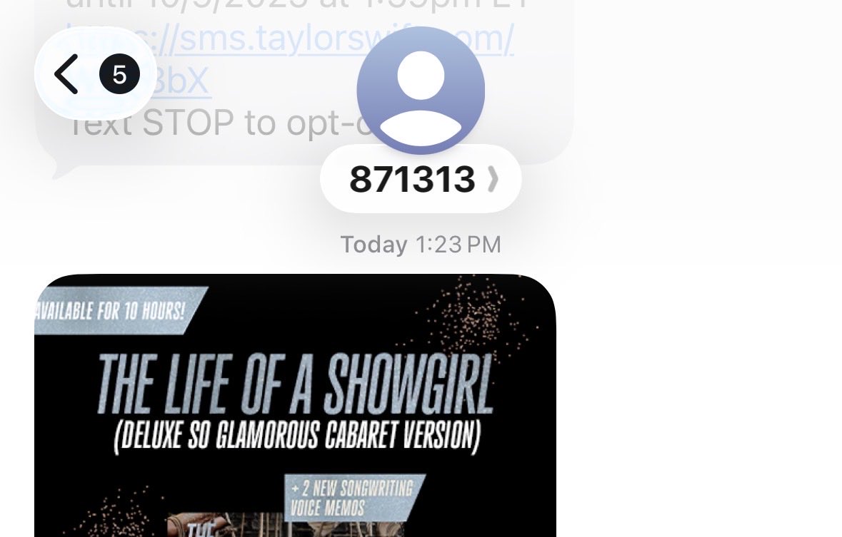 Taylor Nation’s number being 871313 😆