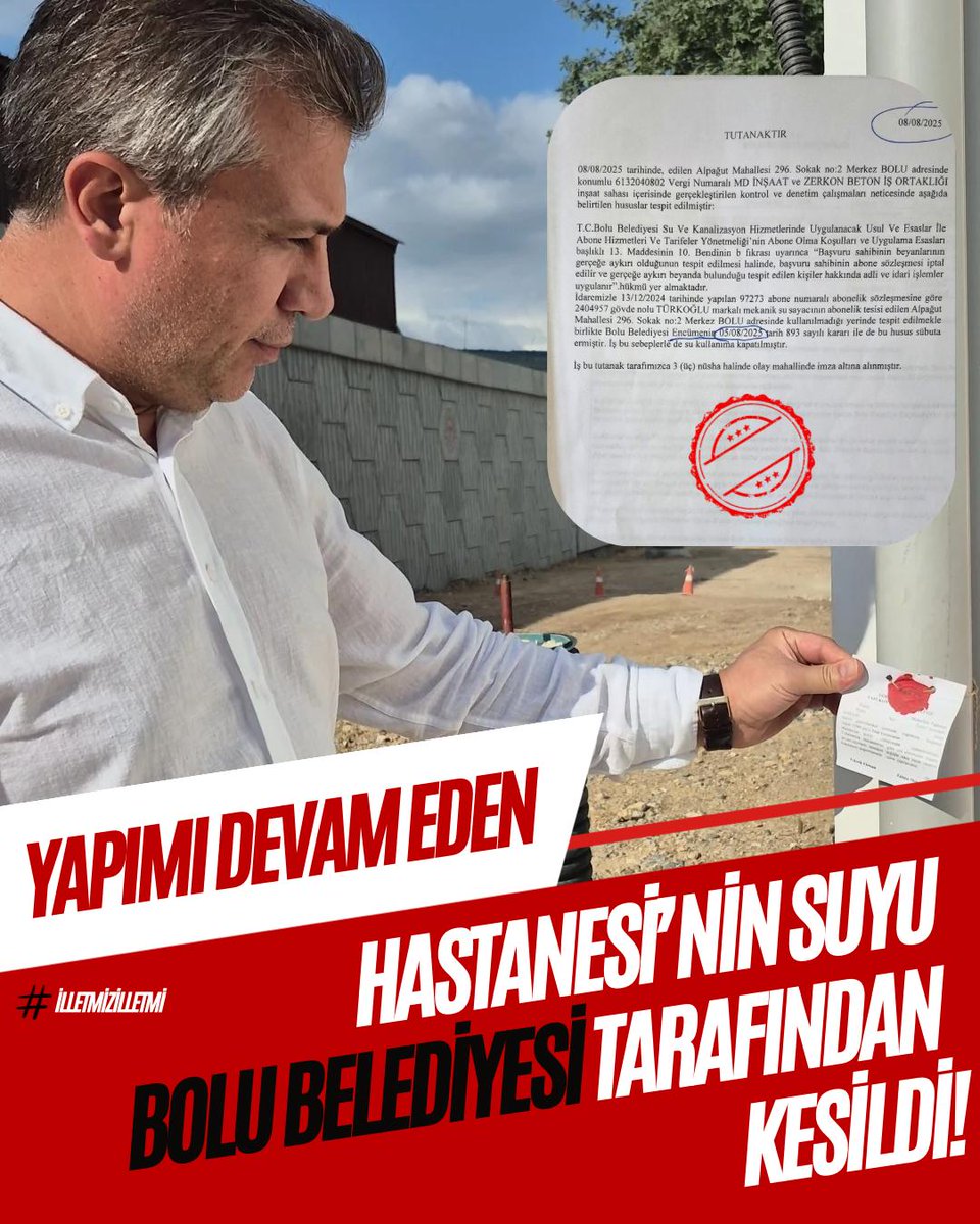 <a href="/tanjuozcanchp/">Tanju ÖZCAN</a> Gündem değiştirmeyin Sayın başkan..

Demokrasi dersi vermeden önce inşaası devam eden, suyunu kestiğiniz Kadın Doğum ve Çocuk Hastanesi’nin cevabını verin bence..

Birde Genel Başkanınız Bolu mitinginde sağlık yatırımlarımızdan bahsederken “söz verdiler yapmadılar” falan demiş