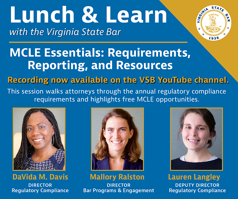 Couldn’t make it to the MCLE Essentials Lunch &amp; Learn? The recording is now available on YouTube! This session breaks down annual MCLE compliance, certification steps, and how to find low-cost MCLE opportunities.
Watch before the October 31 MCLE deadline: youtube.com/watch?v=B88fIs…