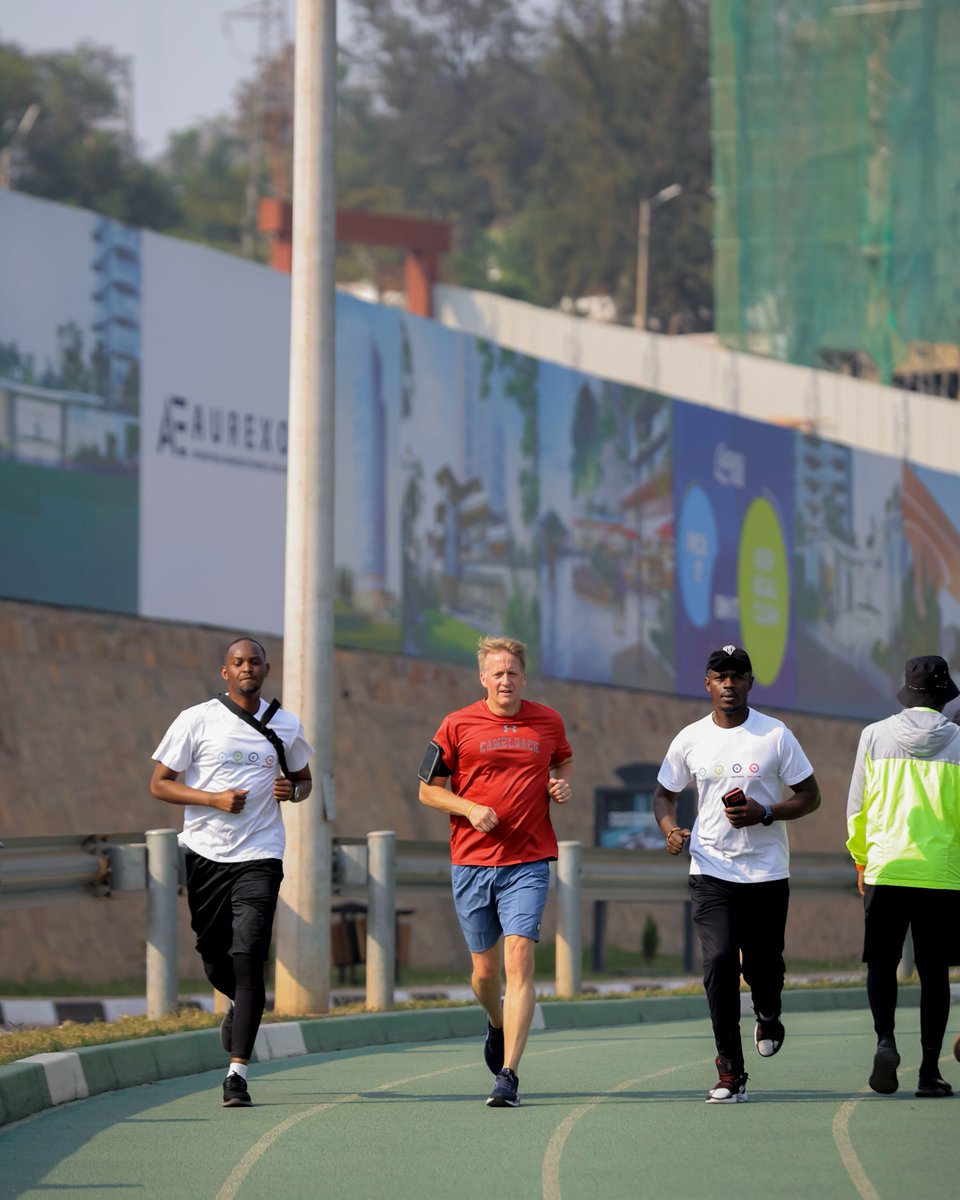 KigaliMarriott's tweet photo. Sunday morning came alive with energy! David Marriott, Chairman of Marriott International, joined our Leaders for a fun-filled morning run, a reminder of the Marriott 'Take Care' philosophy: When our associates are happy and healthy, they create exceptional experiences for our guests.

@FourPointskgl 

#TakeCare
