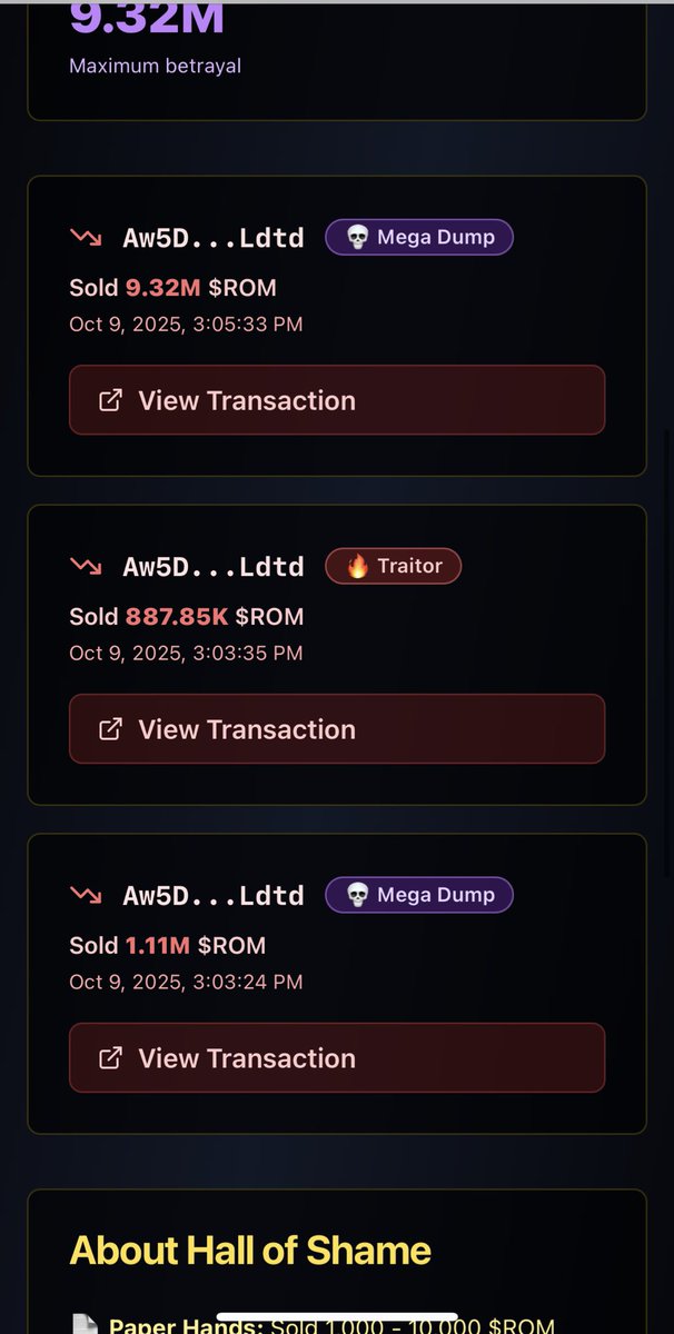 ROM_onsol's tweet image. Hall of Shame 
Want to know who jeeted? 

romonsol.base44.app/HallOfShame