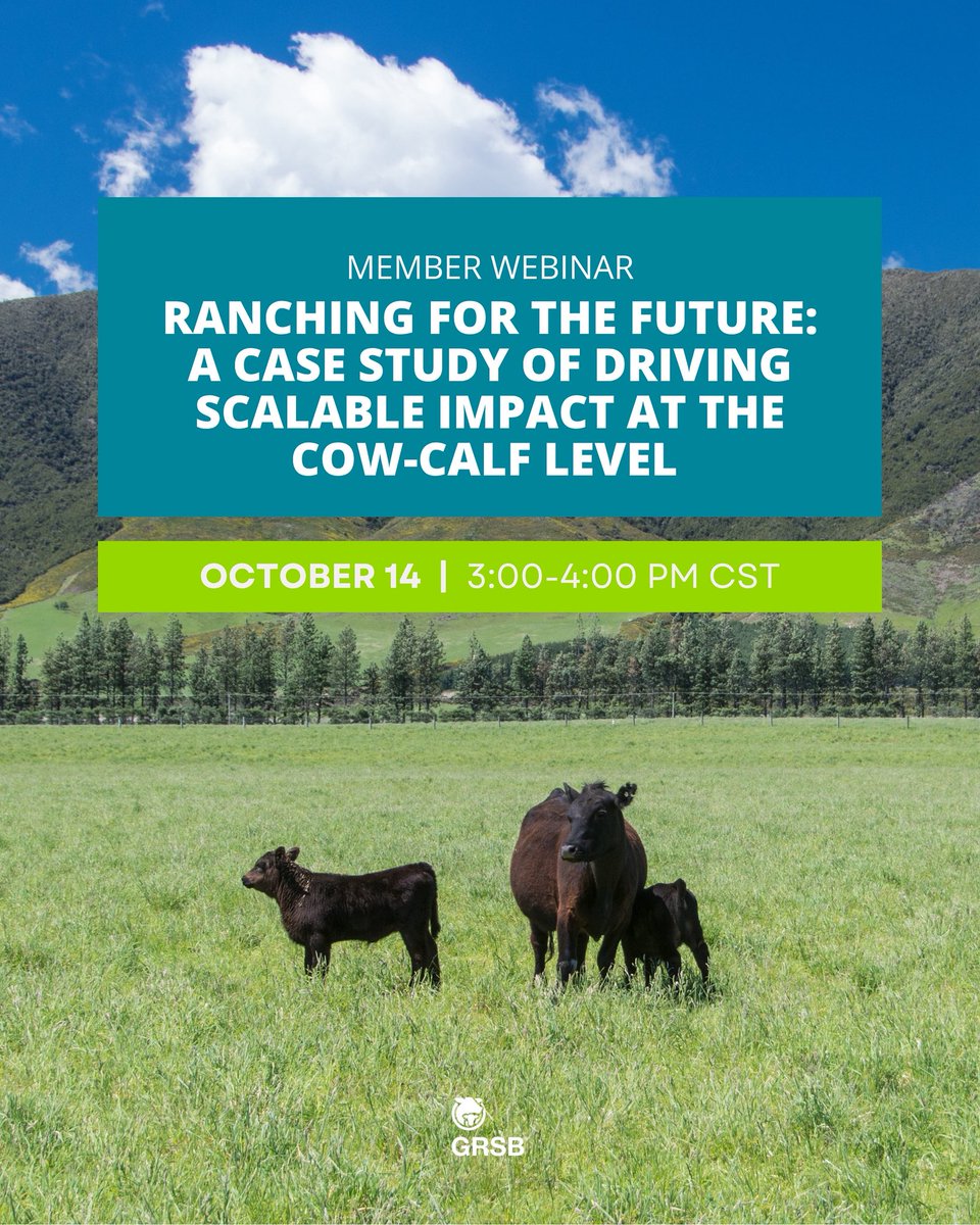 GRSBeef's tweet photo. WEBINAR | Building resilience at the cow-calf level is crucial for improving the overall sustainability of the beef supply chain.

Join the OSI Group, AgriWebb, AgSpire, and Alltech, as they highlight the Ranching for the Future program. 

#SustainableBeef https://t.co/KZCIAFmjNS