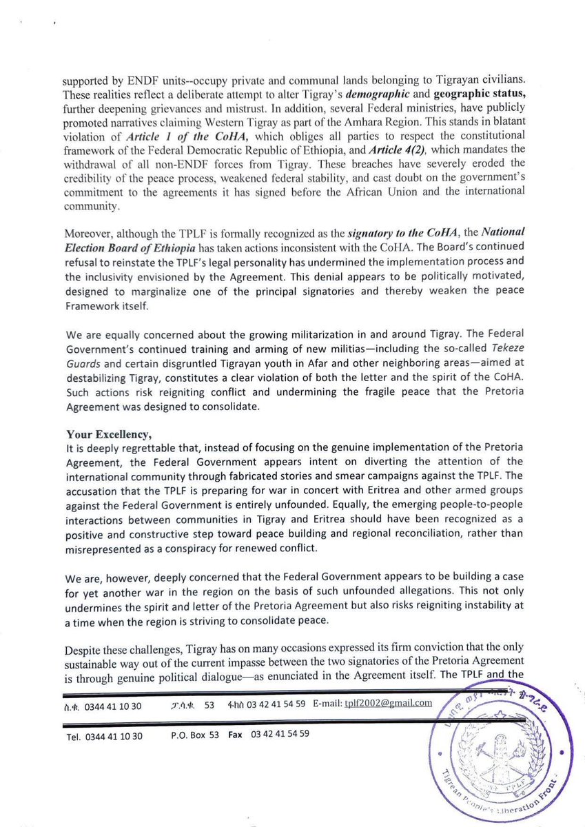 BerhanuAsres's tweet image. Dear @StateDept @UN @antonioguterres @JosepBorrellF @UNGeneva @UKinEthiopia @USEmbassyAddis @SecMarcosR5215 @CanadaEthiopia @EU_Commission @AsstSecStateAF @realDonaldTrump @_AfricanUnion #ICCPR #ICESCR #ICJ #UNDP #UNGA80 Clarification on the Allegations by the Ethiopian Ministry…