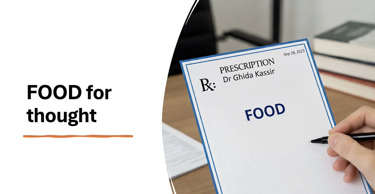 KassirGhida's tweet photo. When patients (or parents) ask me to write a prescription for the best treatment for anorexia nervosa, I write one simple word: FOOD. It’s a powerful reminder that, especially in the starved phase, nutritional rehabilitation is not just part of the treatment- it is THE treatment. https://t.co/gSu2hvd7mX