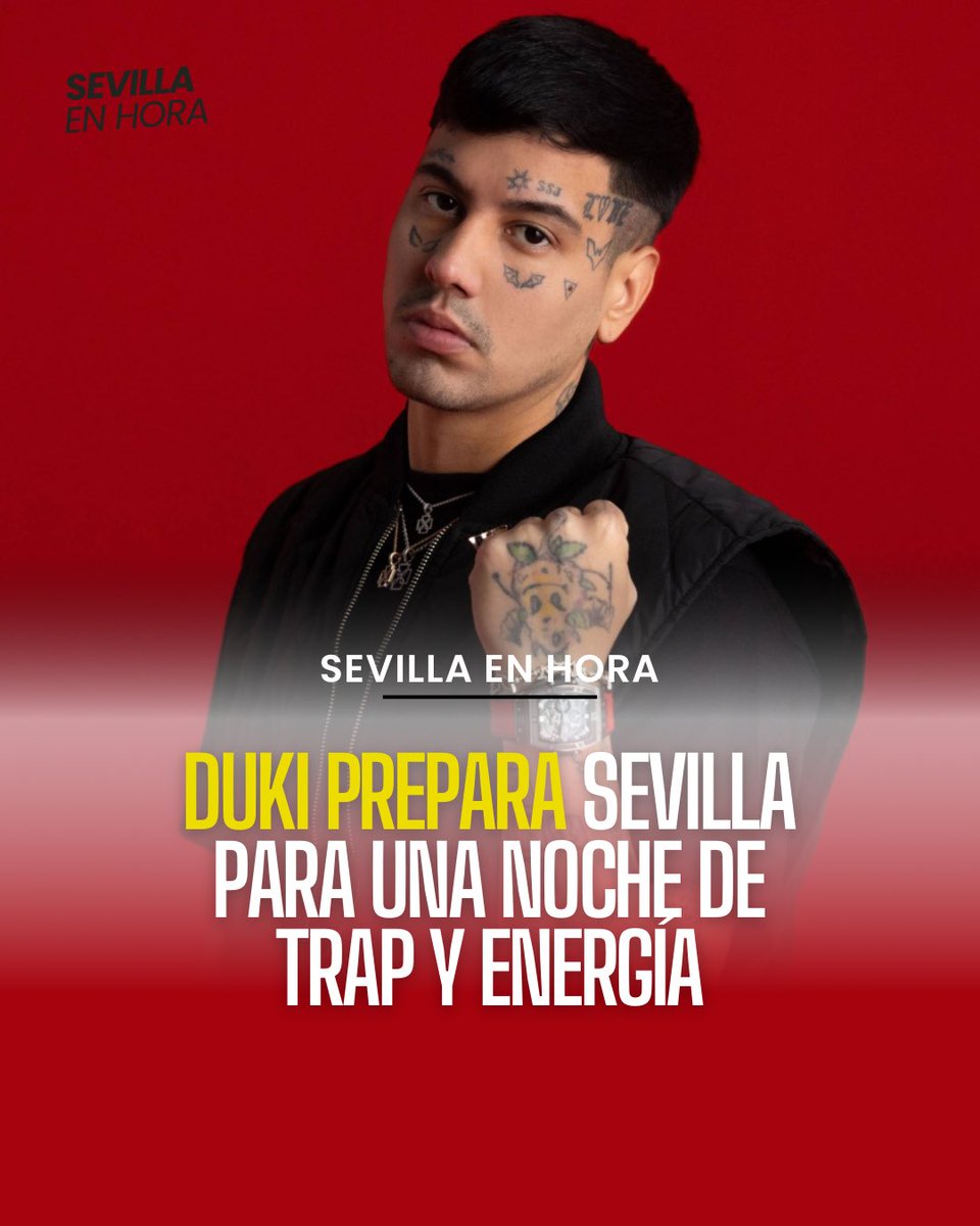 🔴 Duki prepara Sevilla para una noche de trap y energía

El viernes 10 de octubre, Sevilla se prepara para vibrar al ritmo del trap latino. Duki, el artista argentino que ha conquistado América Latina y Europa, llega con su Ameri World Tour al Live Sur Stadium, en los exteriores