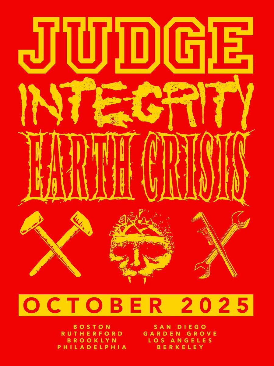 Next Thursday (10/16/25) at Brick - @integrity_ht #Judge #EarthCrisis with @witnesschamber! Get tix at ticketweb.com/event/integrit… #LiveAtBxB #Integrity #judgenyhc <a href="/DwidHellion/">Dwid Hellion</a> @relapserecords <a href="/DAZE_STYLE/">lmaoooo</a>