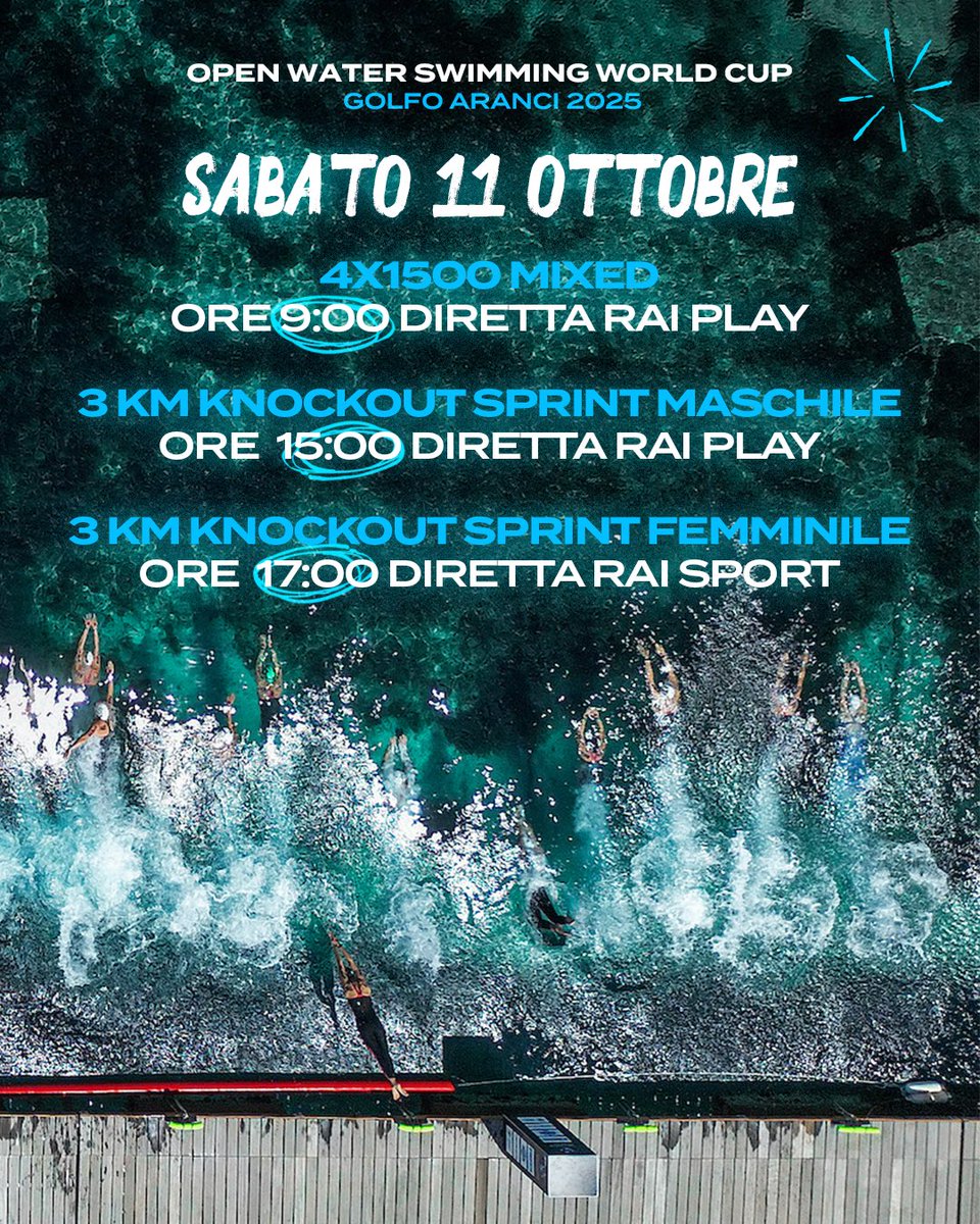 🌊 GRAN FINALE COPPA DEL MONDO

🔜 La quarta e ultima tappa della World Cup di nuoto in acque libere a Golfo Aranci 😍
📺 Diretta <a href="/RaiSport/">RaiSport</a> 

#fondo #openwater #worldcup #sardegna