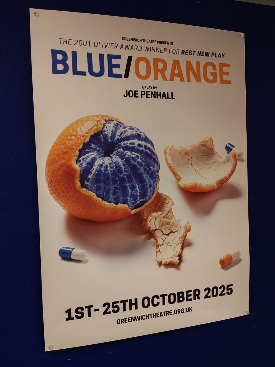Tonight at <a href="/GreenwichTheatr/">Greenwich Theatre</a> for Blue/Orange!