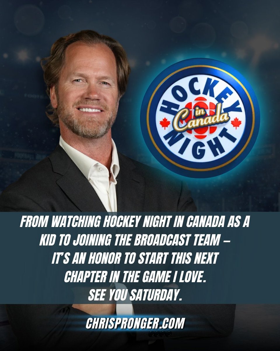 From watching as a kid to having the honor of playing on the Hockey Night in Canada telecast to now broadcasting. Life has come full circle and I cannot wait to get started this Saturday.  #HNIC