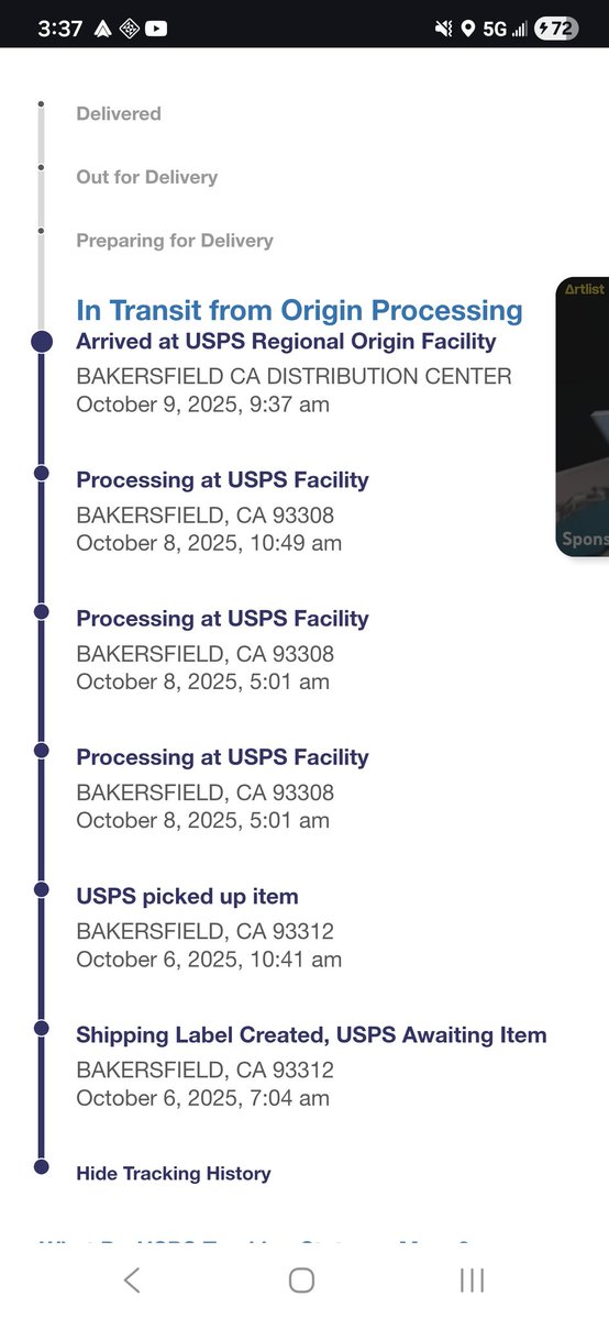 MWPerspective's tweet image. @USPS @USPSHelp how's a package spend 3 days in the same facility lol.