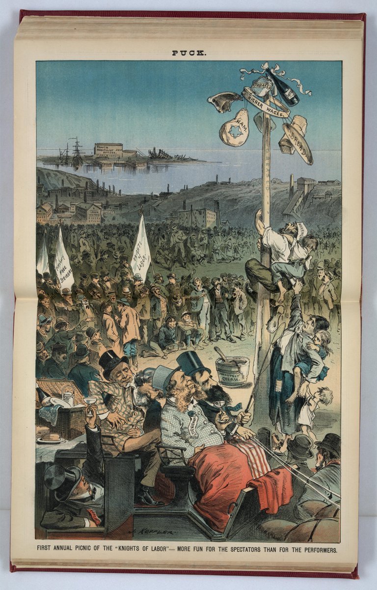 LaborSouth's tweet photo. A Labor South organization forms to train young people in labor history and organizing and thereby challenge Trump-inspired anti-unionism (below: an 1882 Puck cartoon satirizing the Knights of Labor)
https://t.co/zbrnmqSufU https://t.co/MmGThbW0Wy