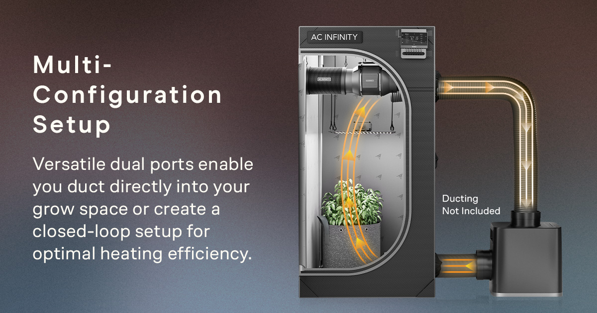 AcInfinityInc's tweet image. Introducing the New Thermoforge Series 🍃🔥

✅ The Thermoforge T7 is an AI-driven VPD heater designed for growers who want smart, standalone climate control. Its onboard AI monitors your environment, predicts temperature shifts, and automatically adjusts heat or cool air levels…