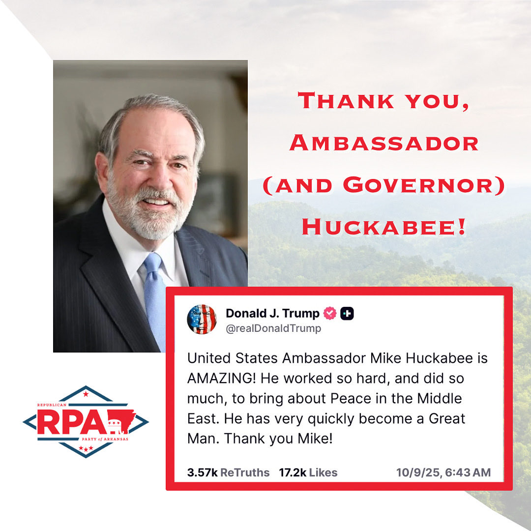 Join us in thanking Ambassador Mike Huckabee for his incredible service and leadership! 👏🏼 #arpx