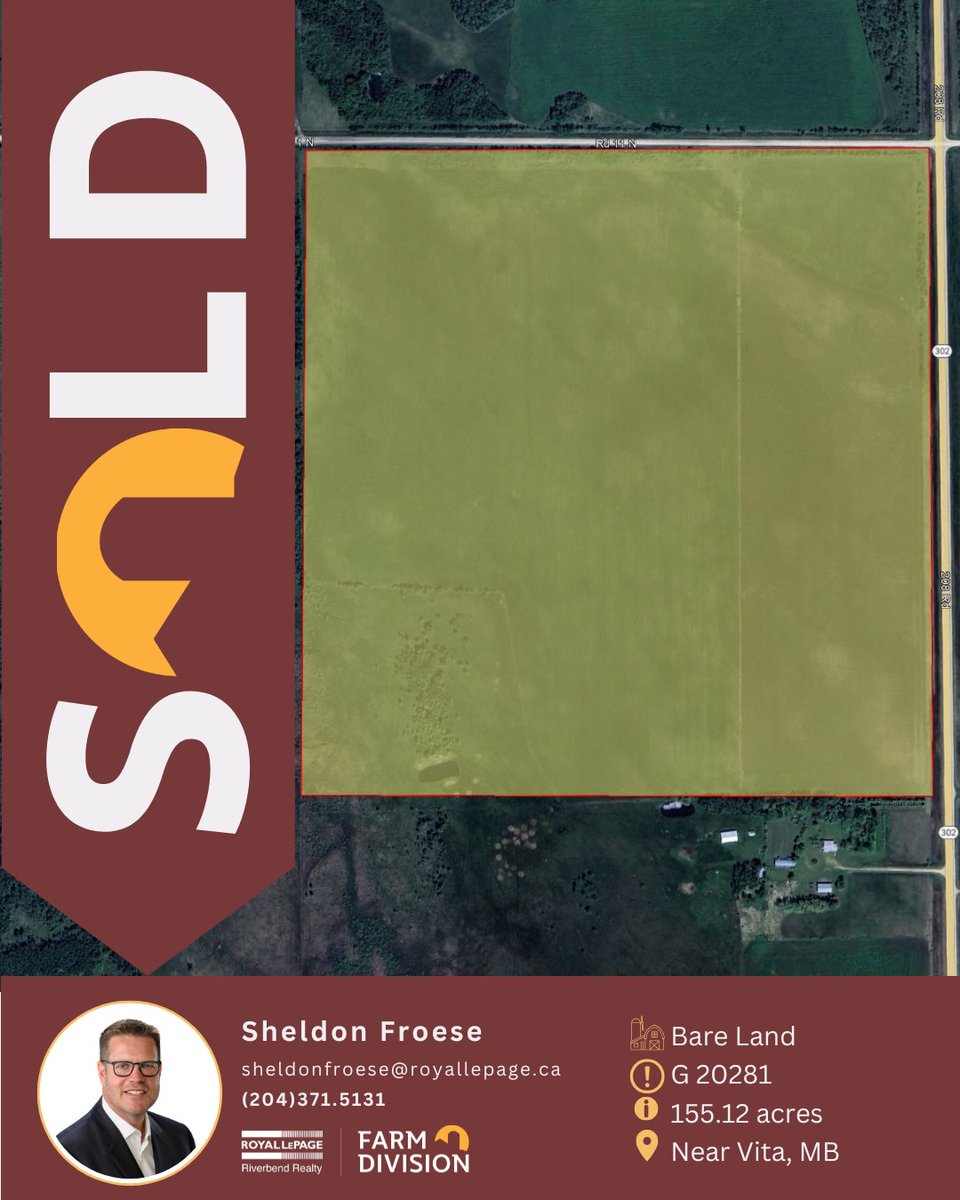SOLD near Vita, MB #wesellfarms #yourfarmteam #bareland