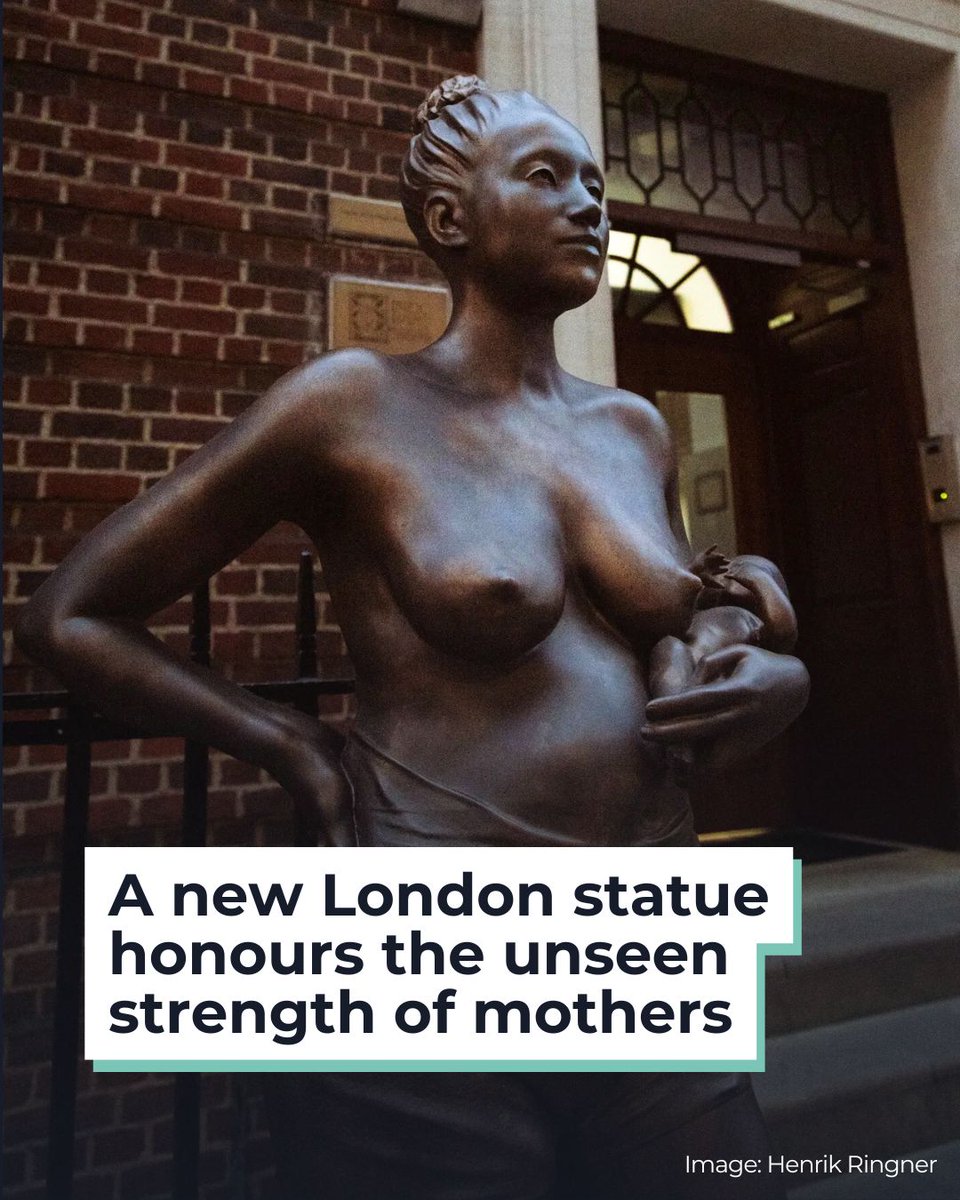 the_female_lead's tweet photo. A new statue has been unveiled in London, and it’s rewriting what it means to be seen as a mother.
Standing tall outside the iconic Lindo Wing, Mother Vérité depicts a woman in the raw moments after giving birth - tender, strong, and unapologetically real. No filters. No perfect poses. Just truth.

Fewer than 4% of London statues represent women and, until now, none honour postpartum. 

Created by artist Rayvenn Shaleigha D’Clark and commissioned by @hellofridamom founder and CEO Chelsea Hirschhorn, the piece challenges how society portrays motherhood - often polished, rarely honest. It celebrates the bodies, emotions, and resilience that too often go unseen. "If statues in our society are meant to honour our heroes, mothers are the tulimate heroine," Chelsea says. 

Because every mother deserves to be recognised, not just for bringing life into the world, but for the strength it takes to rebuild her own 💛

Which other unsung female heroes would you like to see immortalised in statue form? 💭