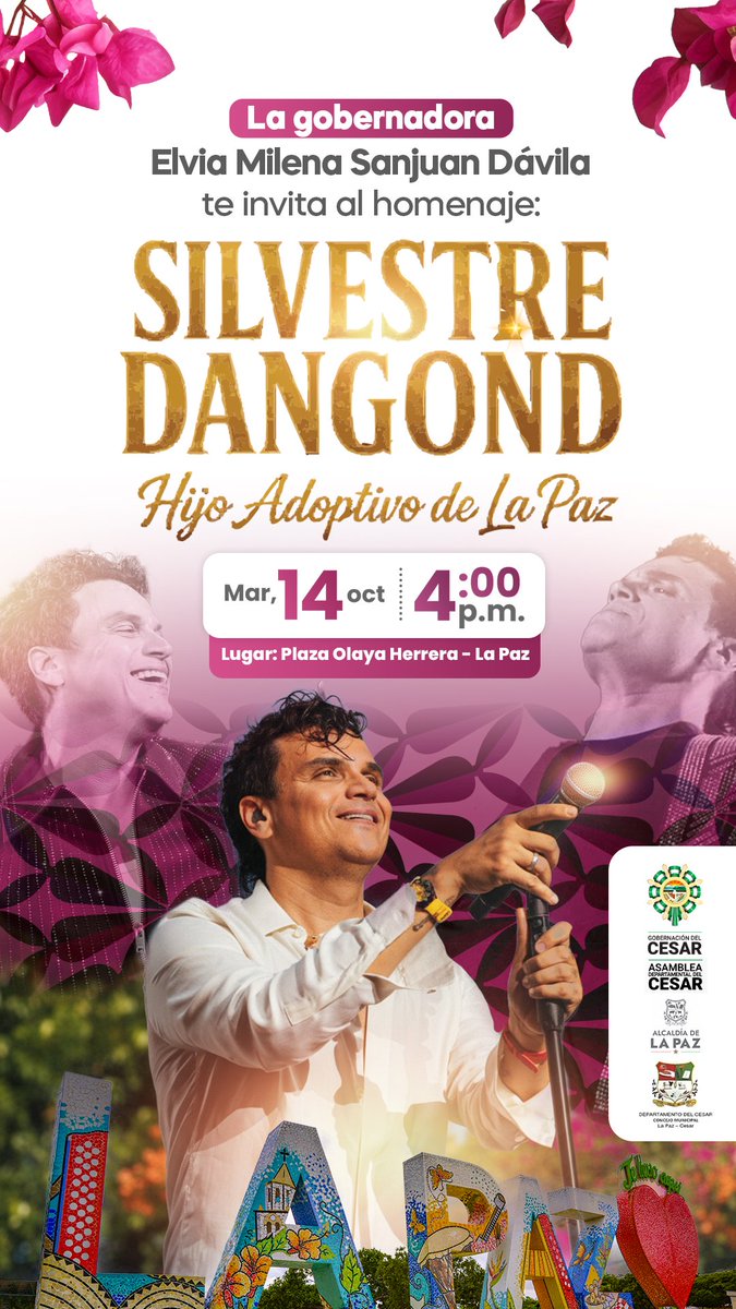 ¡Anota esta invitación en tu agenda!

Viviremos un momento especial para la música vallenata, brindando este homenaje a <a href="/SilvestreFDC/">SILVESTRE DANGOND</a>.

Nos vemos en La Paz.