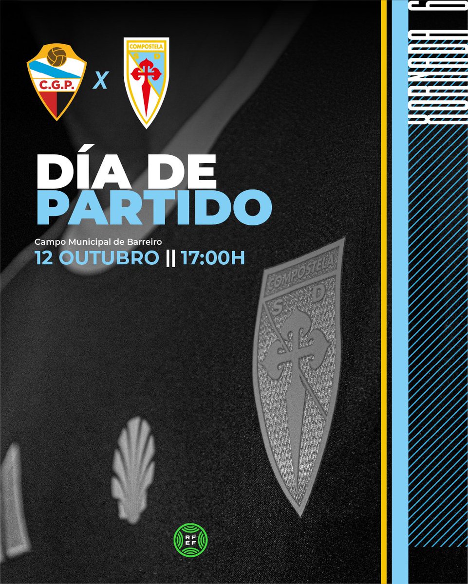 SD_Compostela's tweet photo. 𝐃𝐈𝐀 𝐃𝐄 𝐏𝐀𝐑𝐓𝐈𝐃𝐎 🩵🤍

⚽️🔥 A pola vitoria como visitantes!

🆚 @granpenha1926fc 
🕔 17:00 horas
🏟️ Barreiro
 
#GranPeñaCompos https://t.co/bR0GPZFlI1
