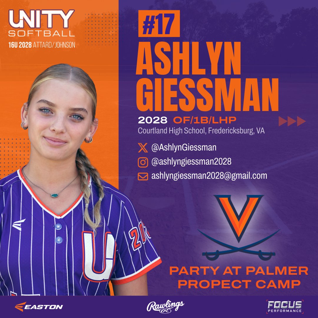 UnityAttard's tweet image. Ashlyn (@AshlynGiessman) is off to @UVASoftball 🥎 camp this weekend! @Coach_Jo4444 @CoachTylka @JamieAllred24 @coachdeedeeh @VAUnitySB @UnityCoachJosh