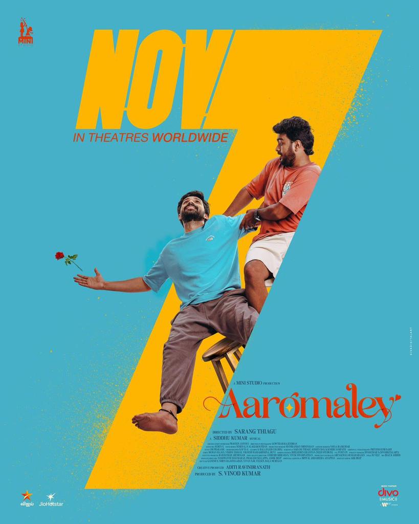 Super feel good movie on the way 

Get ready for a heartwarming feel-good escape! 🤗✨

Aaromaley storms theaters worldwide on November 7, 2025.
#Aaromaley