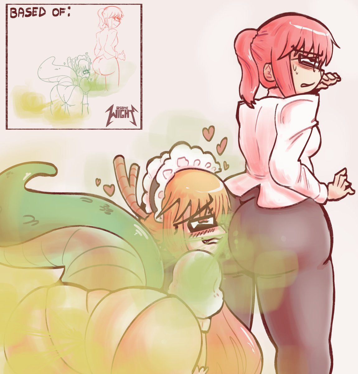 TOHRU (❤️) THURSDAY
Gonna be converting some of the sketches from that big-ass artwork I've made to full drawings whenever I feel like it.

#fart #fartfetish #fartart