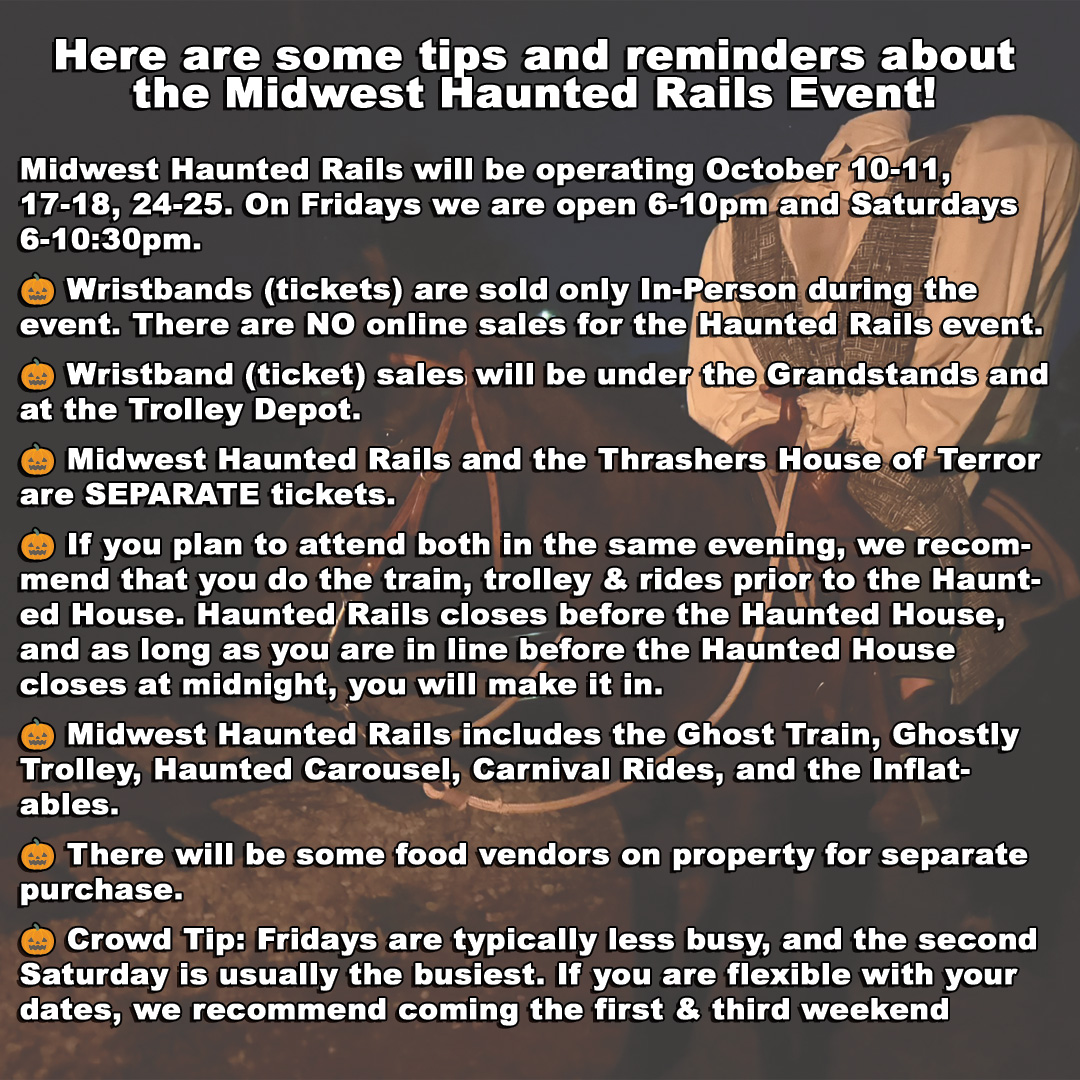 Everything You Need to Know for Midwest Haunted Rails 2025!
From tickets to crowd tips — here’s your survival guide for the spooky fun ahead!