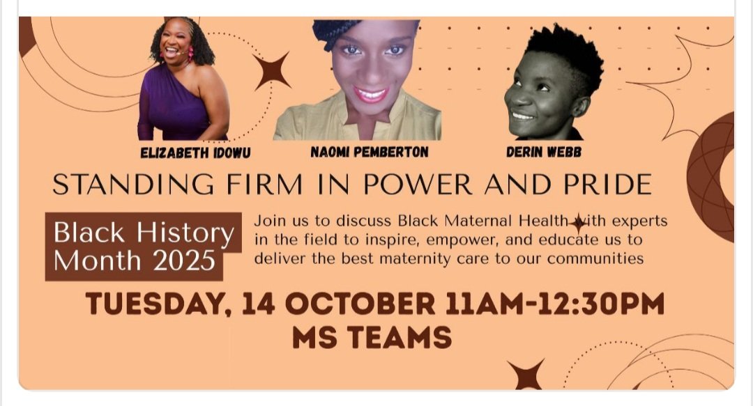 This year's theme for Black History Month is 'Standing Firm in Power and Pride.' 

In order to address inequalities in maternity care, we must stand up, use our power, and have pride in the care we provide to all of our communities, especially those with the greatest need.