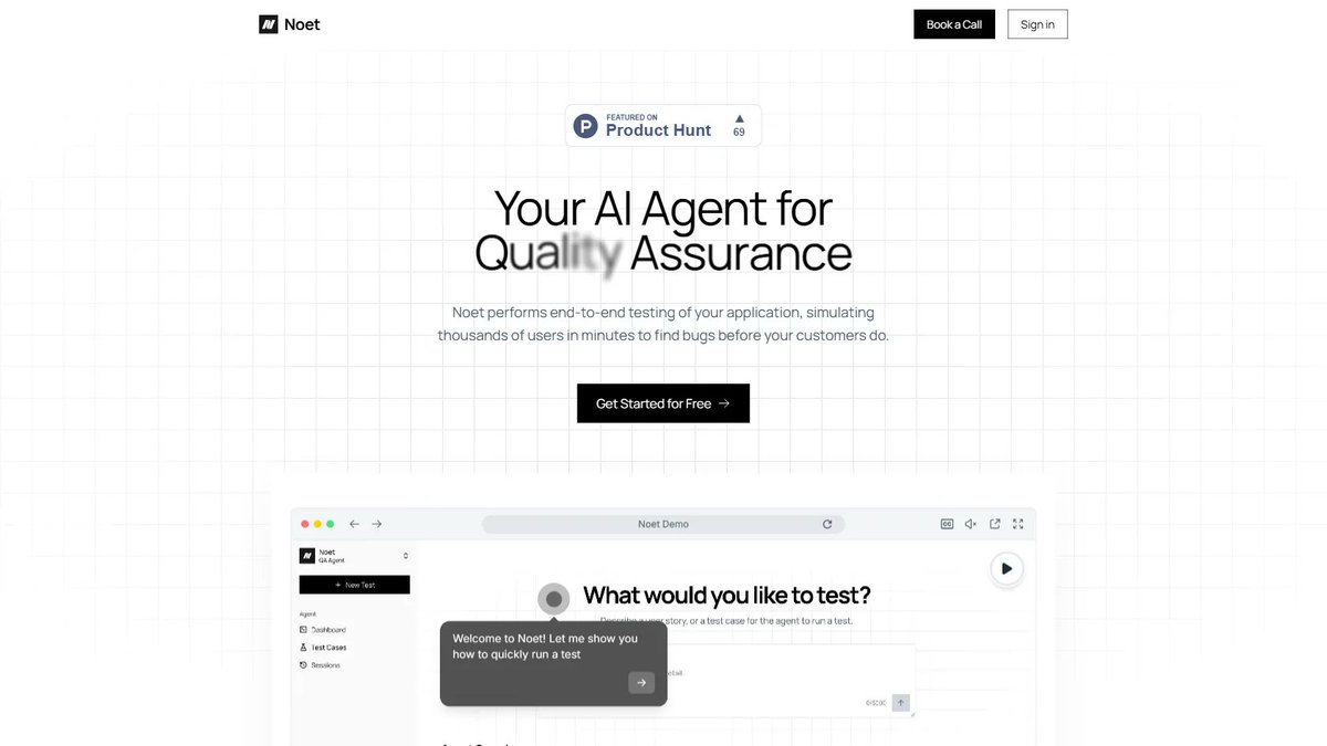 halo_tool's tweet image. Here’s a clean, straightforward tweet about Noet:

---

Testing just got smarter. Noet uses AI to autonomously run end-to-end tests, simulating thousands of users in minutes—no manual scripts needed.
halotool.com/tool/noet
#halotool #AITesting