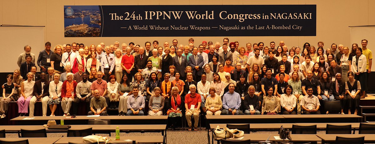 IPPNW's tweet image. IPPNW’s 24th World Congress in Nagasaki brought together healthcare workers around the world to prevent nuclear catastrophe.  Read the full Nagasaki declaration here:

peaceandhealthblog.com/2025/10/04/ipp…