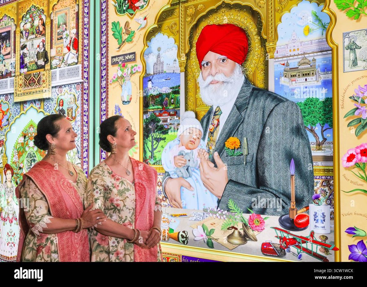 imageplotter's tweet image. A few shots from ‘The Singh Twins: Botanical Tales and Seeds of Empire’ photocall at Kew Gardens Shirley Sherwood Gallery. Lovely to photograph the artists, beautiful, vibrant works. Pic set @Alamy_Editorial