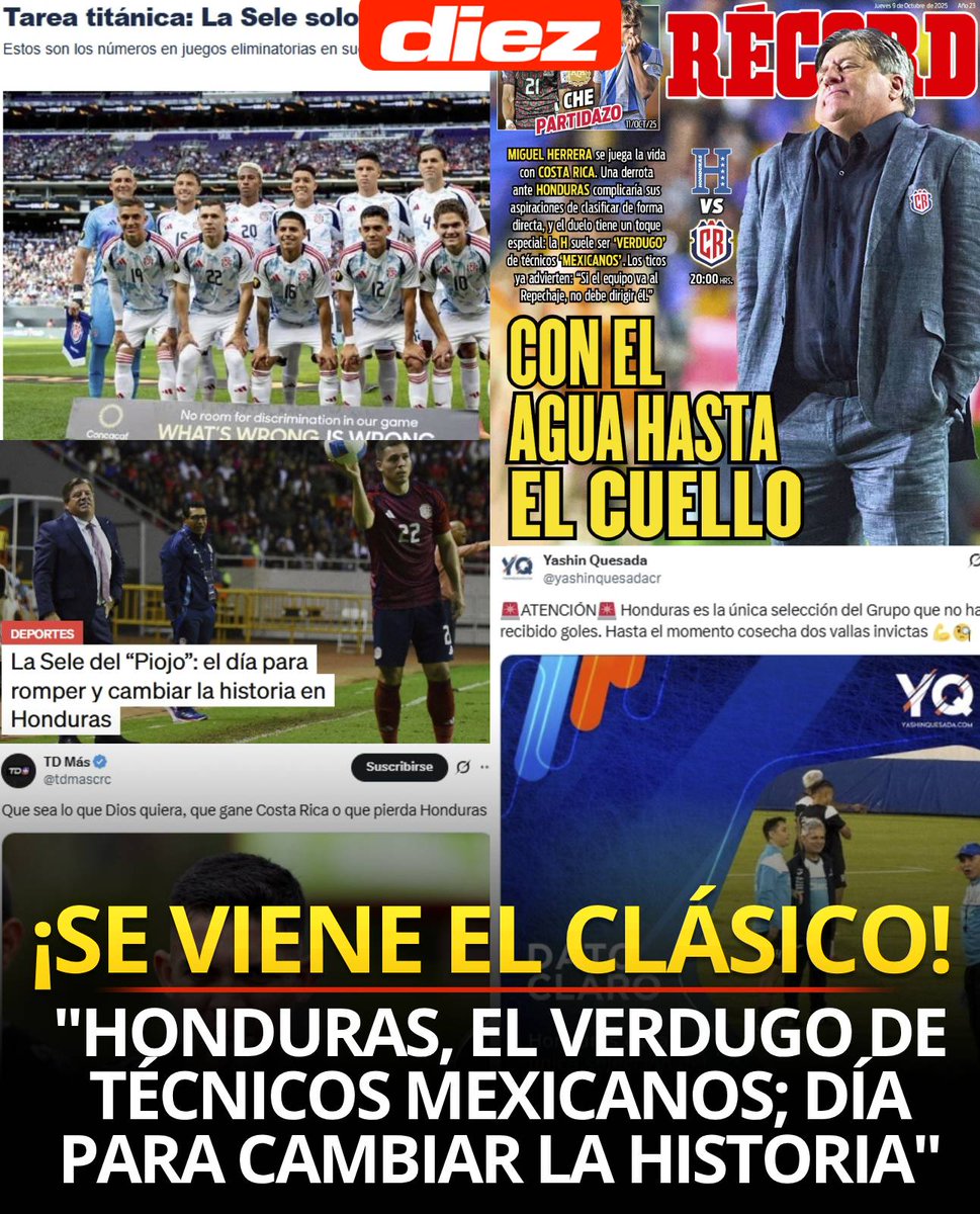 Lo que están diciendo en Costa Rica y México previo a la batalla de esta  noche entre Honduras y los ticos por las eliminatorias al Mundial. El  equipo catracho buscará quedarse con, image size:969x1200