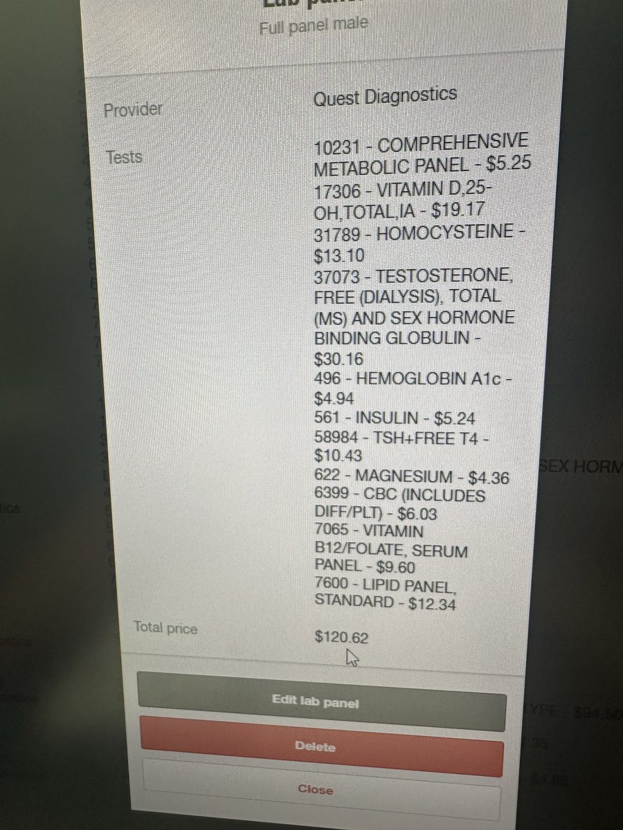 Steelmanmedical's tweet image. We should lower the cost of Healthcare….oh wait, Direct Primary Care is already doing that right now!

Here is this week’s example:
Comprehensive Male Lab Panel with us:
$120

Run those same labs at the same place through your “Really Good Insurance” and boom 💥 it’s $2100.…