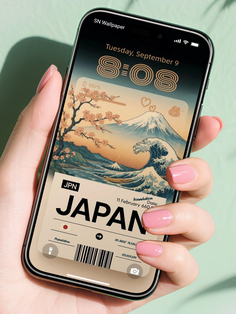 SnWalpaper4K's tweet image. Waves Meet Sakura !
#Wallpapers #iOS26