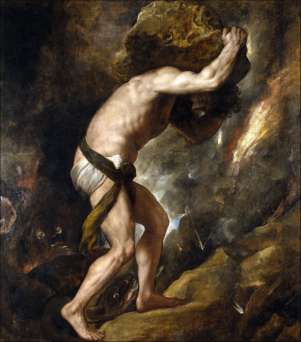 There are these days when Sisyphus readily comes to mind.

(Titian, Museo del Prado)