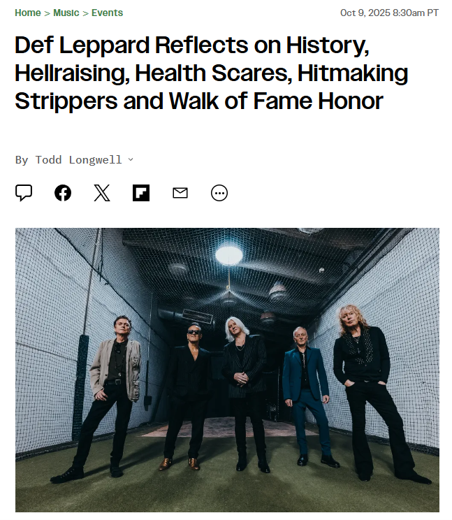 “It’s funny, the closer things are to me, the less I can remember them,” muses Def Leppard lead singer Joe Elliott. “But ask me about 1980, I’ll tell you everything.”

Def Leppard made their first trip to Hollywood in May 1980 for their first-ever concert on their first U.S. tour