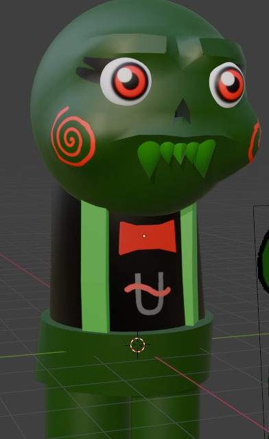 my chud friend made this cute caliborn on blender but didnt want to post it herself