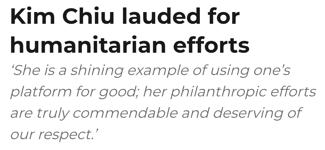 Kim Chiu’s consistent generosity over the years is a reflection of her grounded spirit. Beyond her success in the industry, she continues to use her platform to uplift and give back to the community. 

#KimChiu
Read more: tribune.net.ph/2025/10/05/kim…